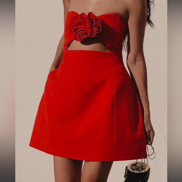 Yojani Red Valencia Mini Dress - Picture 5 of 5